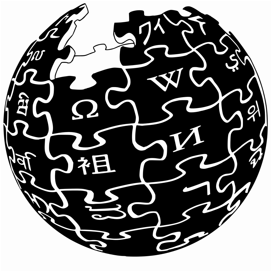 Wikipedia-Logo schwarzweiß